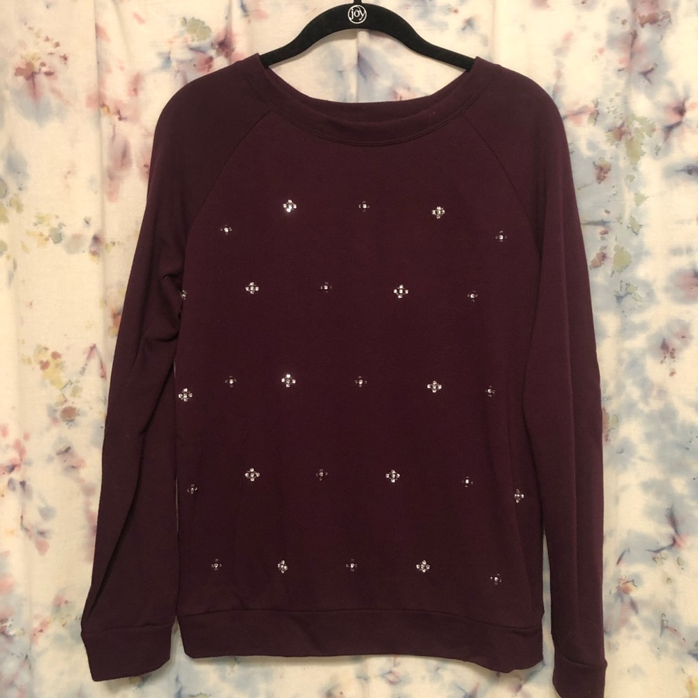 Loft bedazzled crewneck